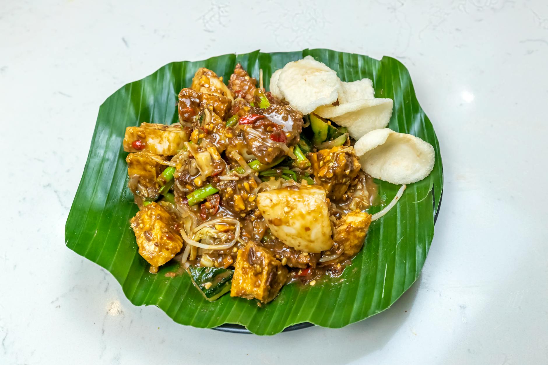 Crispy Rojak with Peanut Sauce