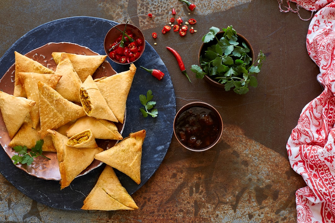 Crispy Sambusa with Chili Sauce