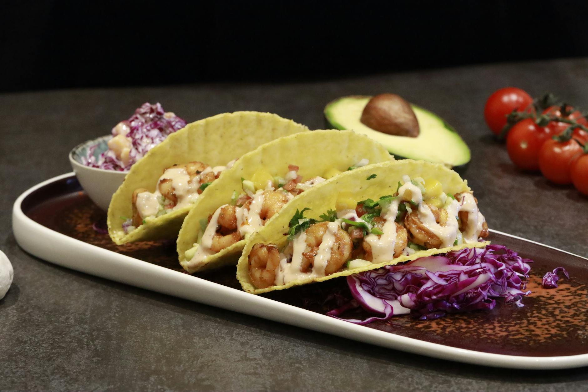 Crispy Shrimp Tacos With Lime Crema