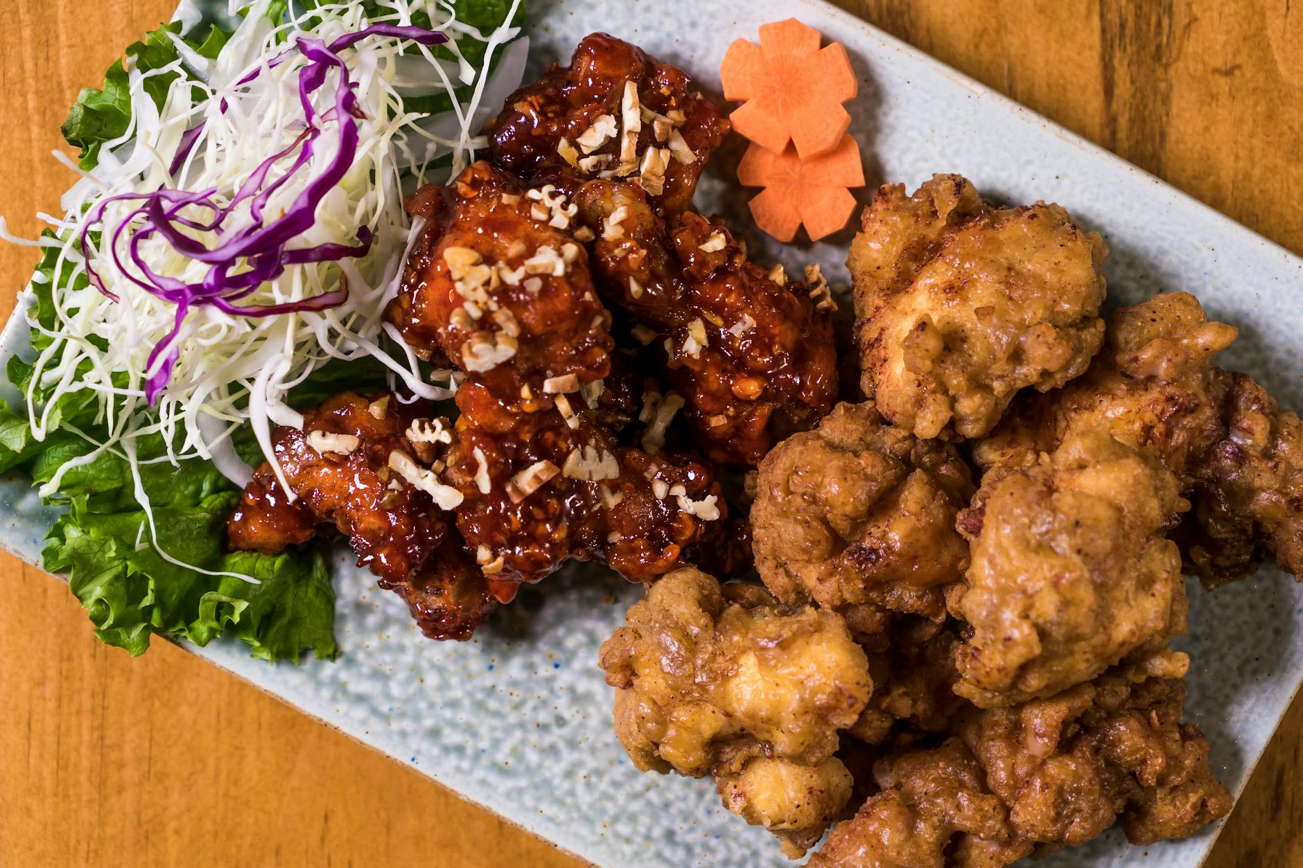 Crispy Soy Garlic Chicken with Slaw