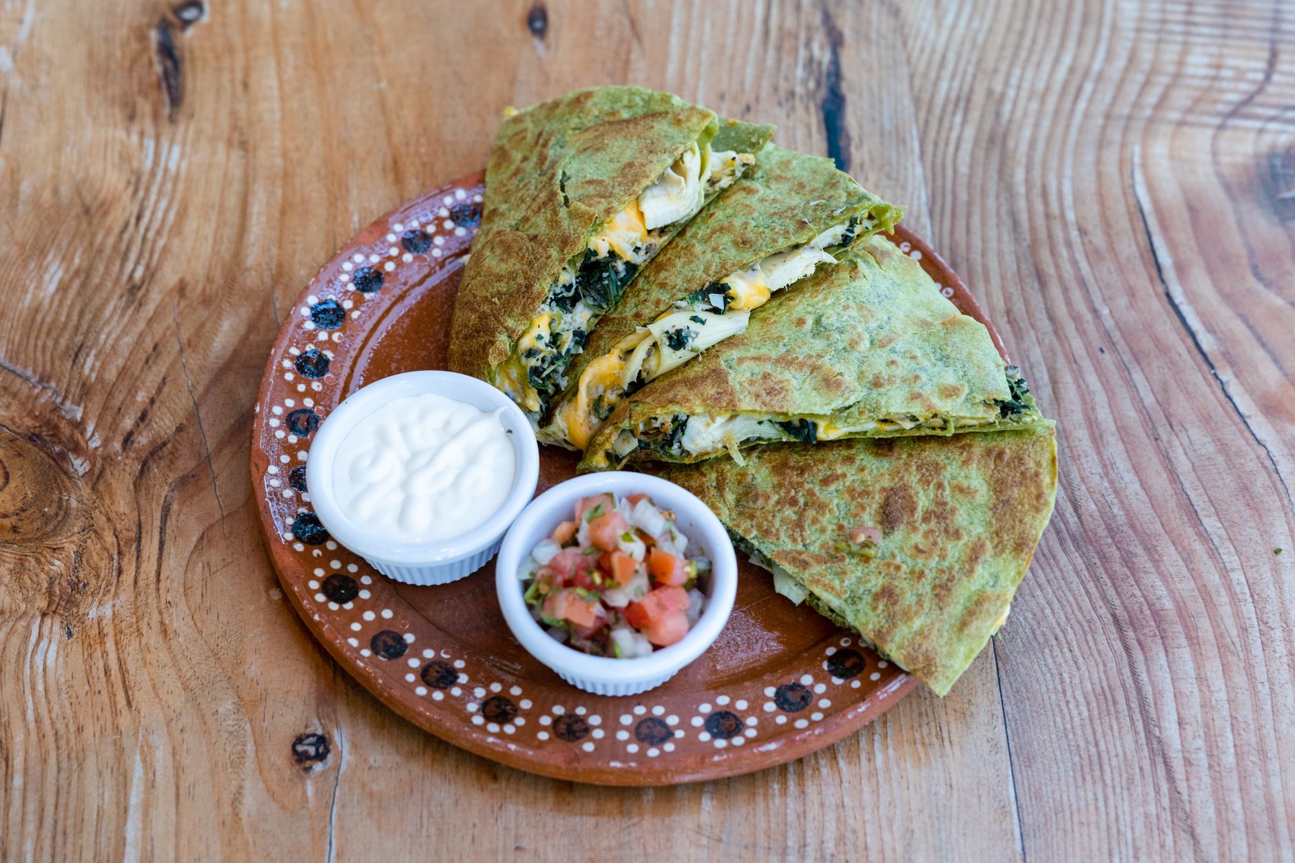 Crispy Squash Blossom Quesadilla