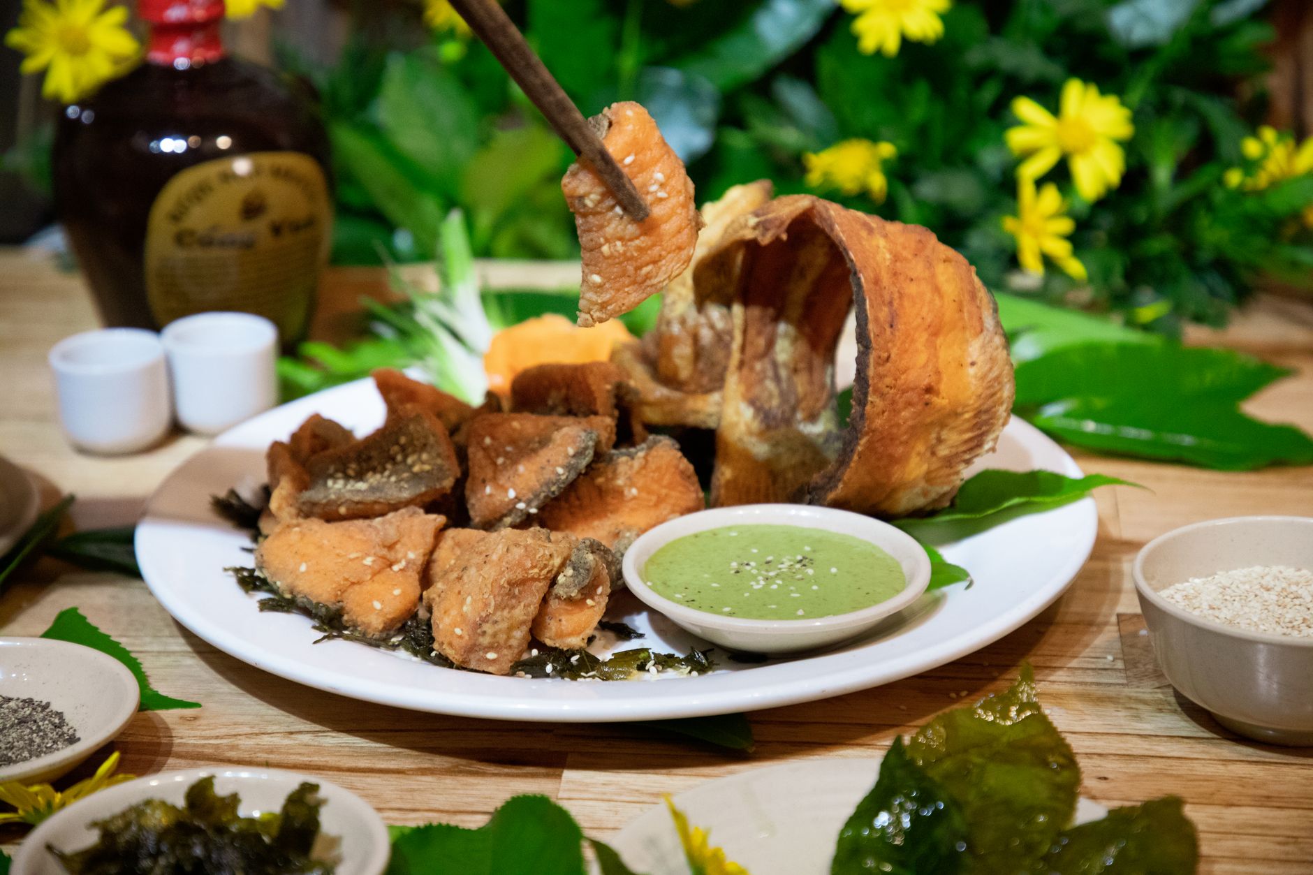 Crispy Whole Fish with Ginger and Scallions