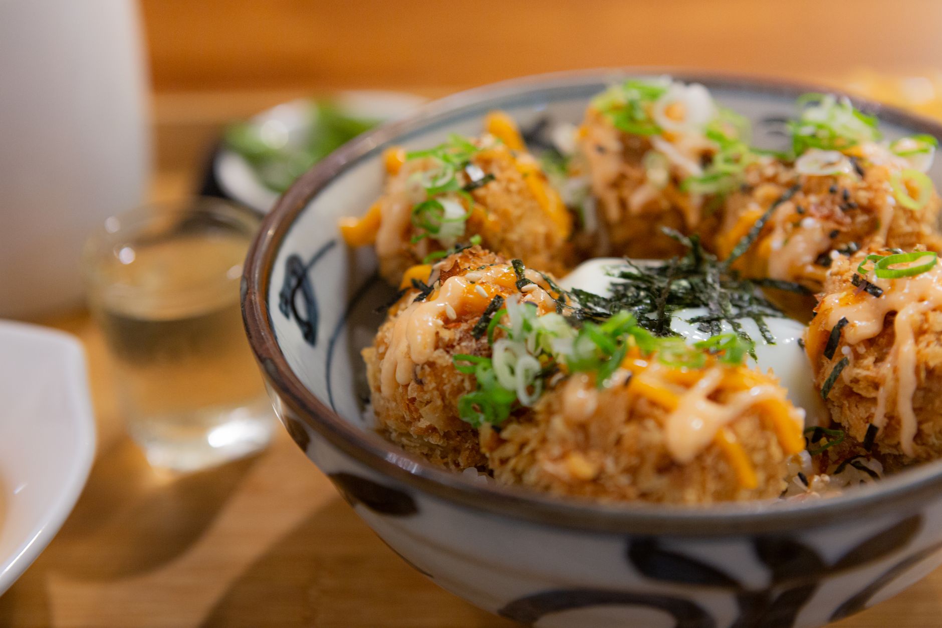 Crispy Yaki Onigiri with Soft-Boiled Egg