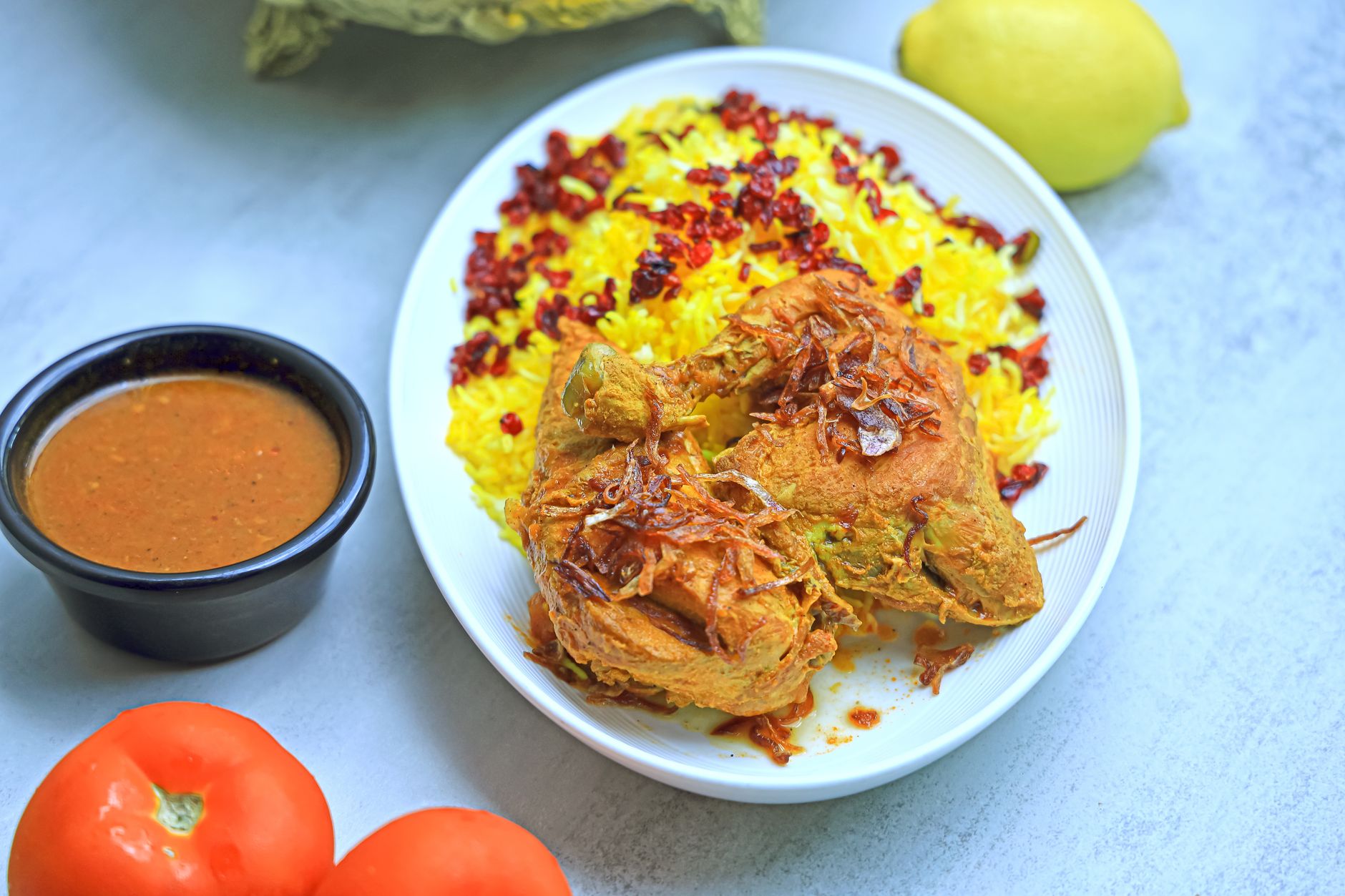 20-Min Crispy Zereshk Chicken & Rice