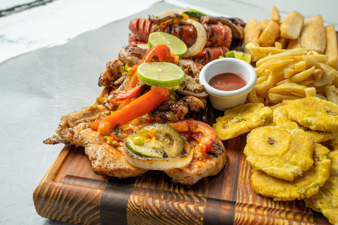Cuban Mojo Chicken Plate with Crispy Sides