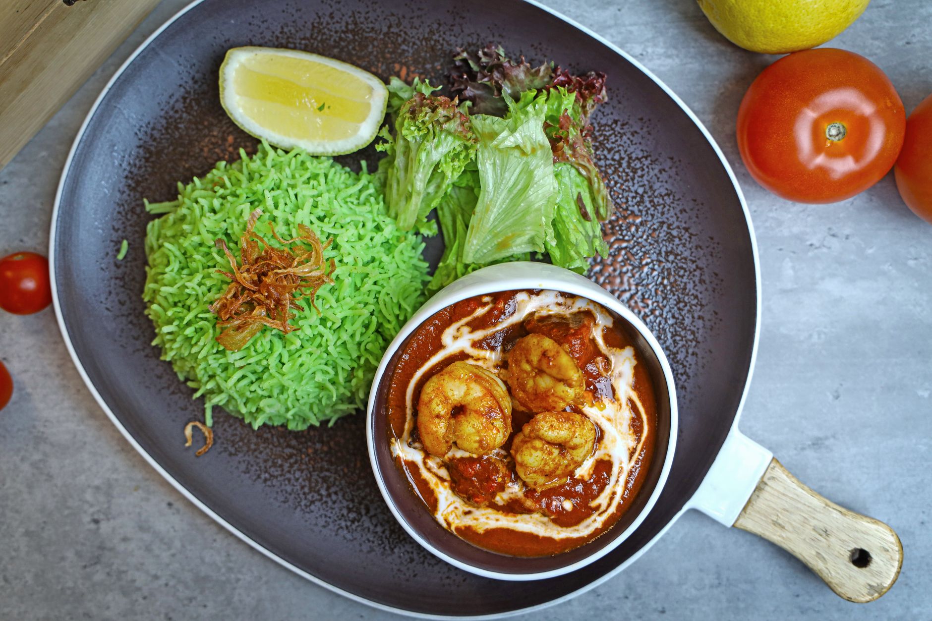 20-Min Curry Shrimp with Green Rice