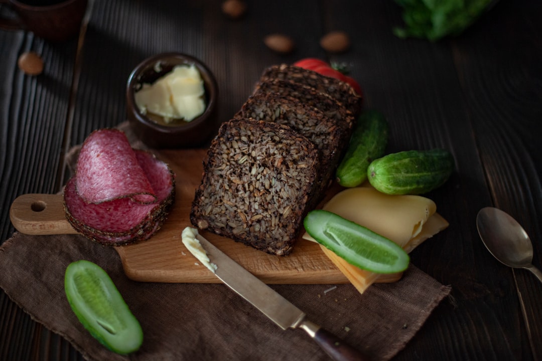 Finnish Rye Bread Board with Butter & Salami
