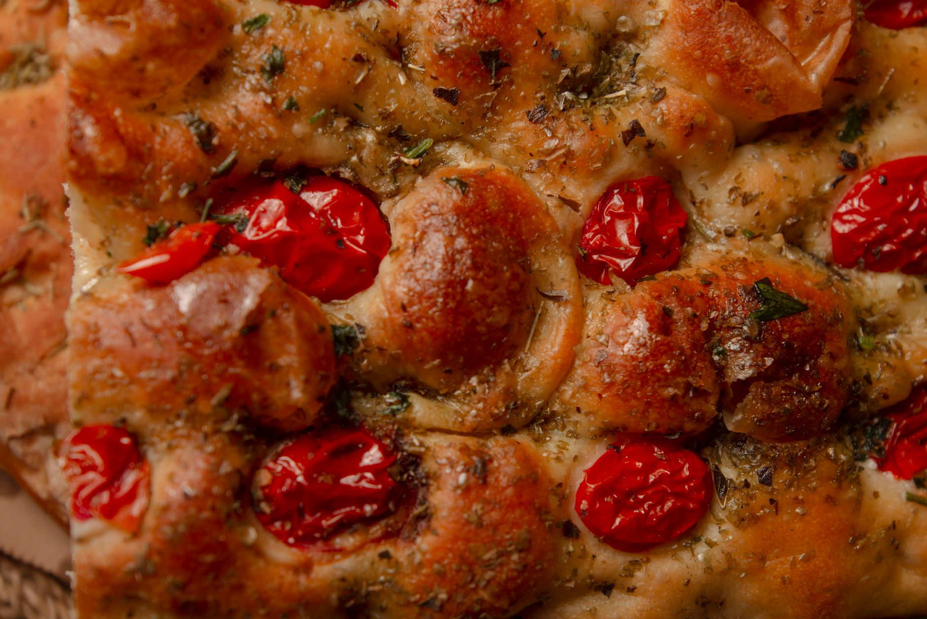 20-Min Focaccia Barese with Tomato & Olive