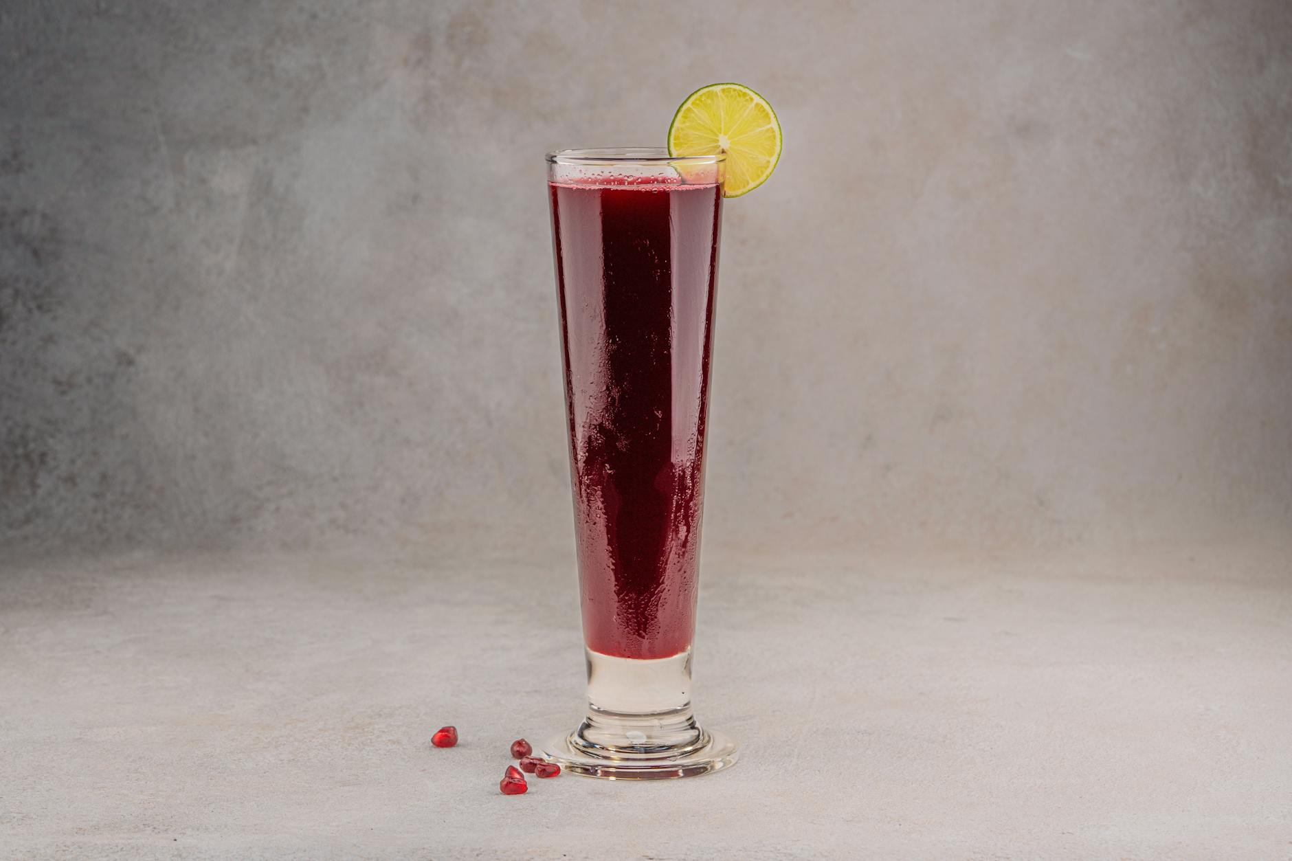 Fresh Pomegranate Juice with Lime & Seeds