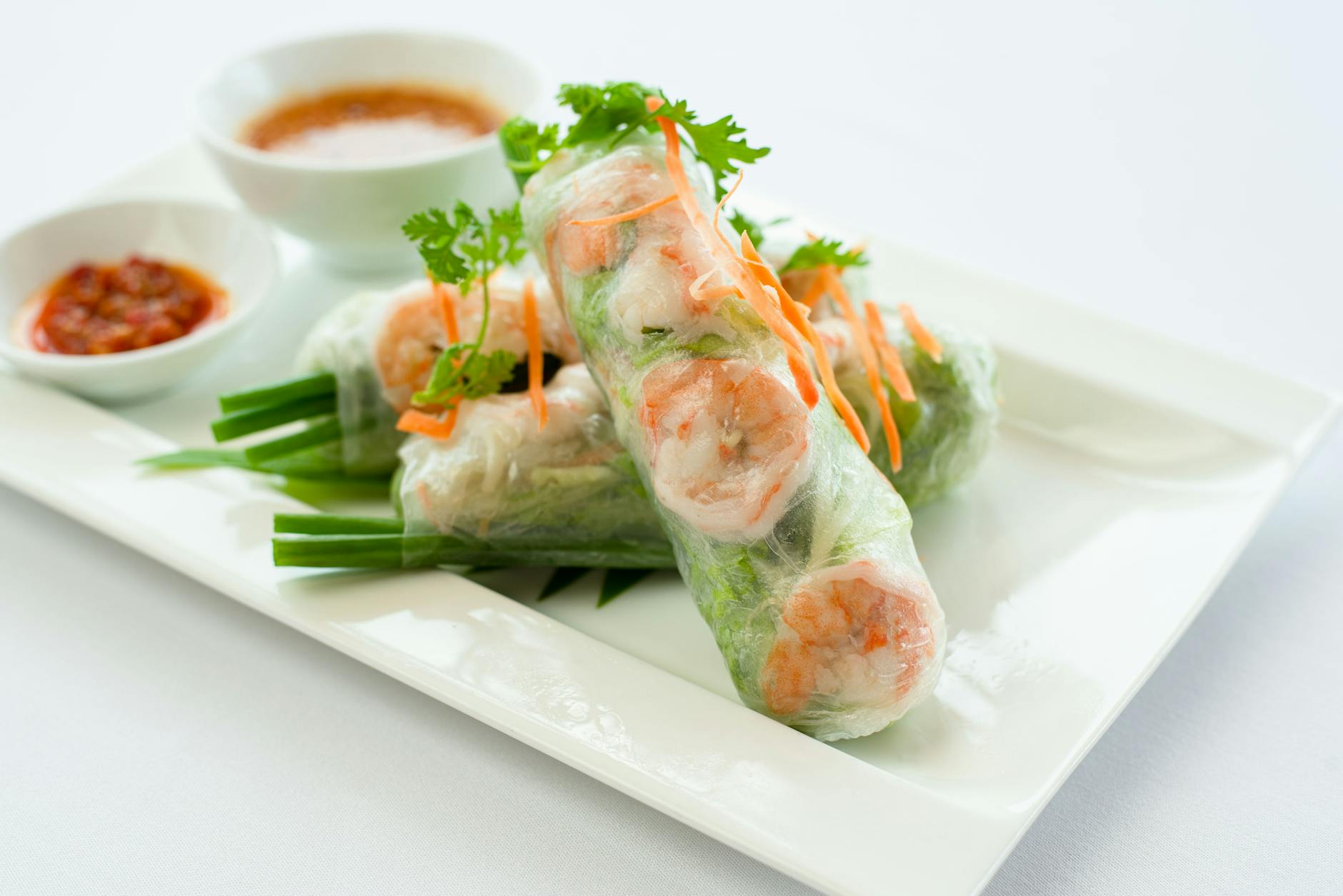 Fresh Shrimp Rolls with Peanut Dipping Sauce