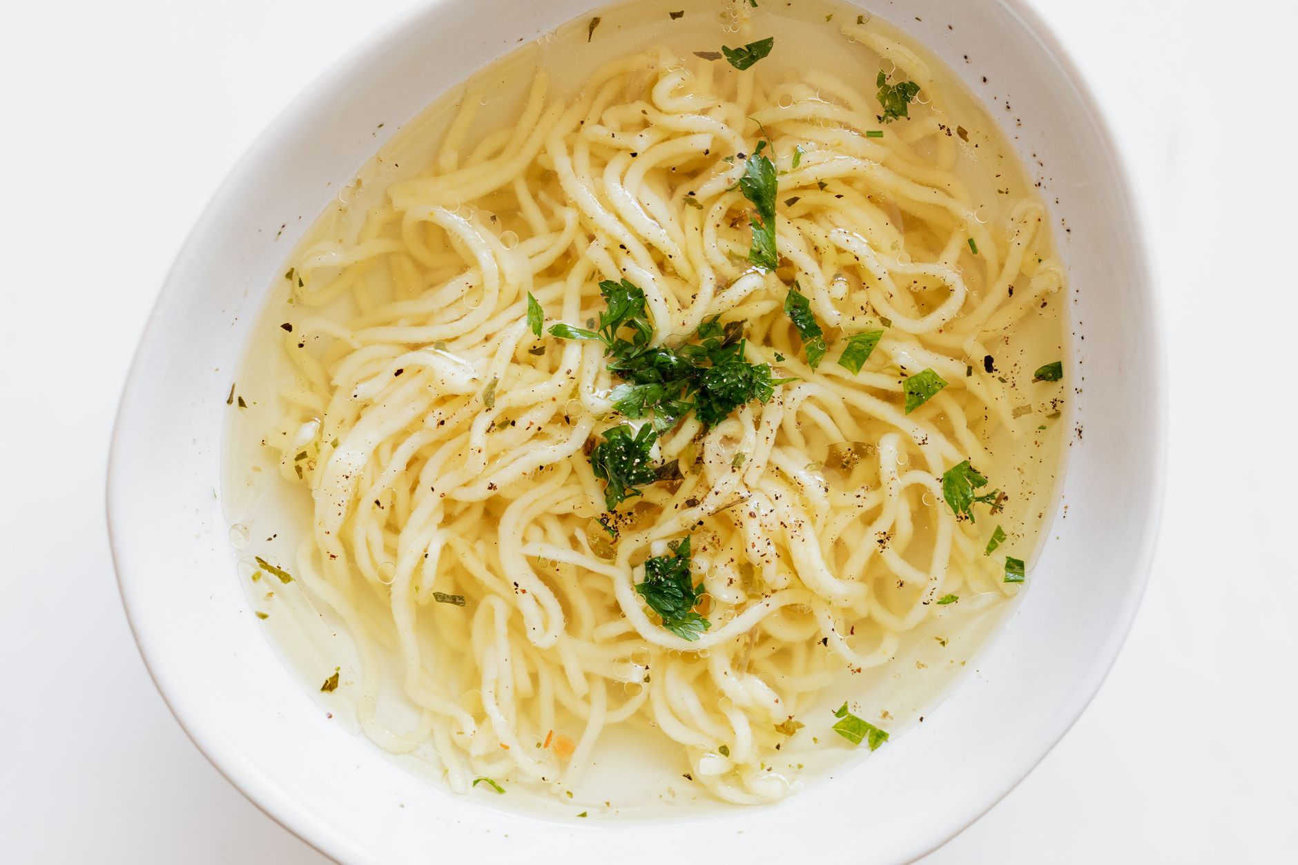 Frittatensuppe — Beef Broth & Pancake Strips