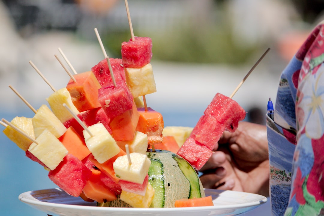 Fruit Kabobs with Honey-Lime Dip
