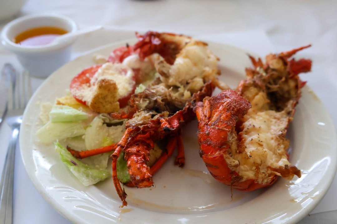 Garlic Butter Grilled Lobster with Garden Salad