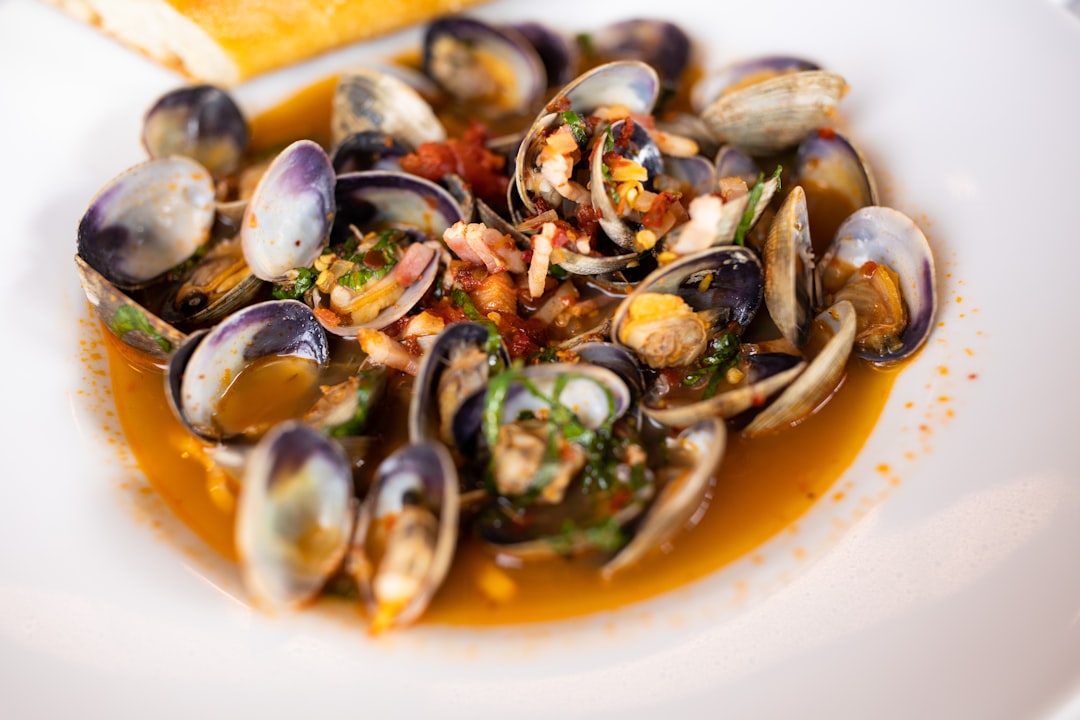 Garlic Clams with Cilantro & Toast
