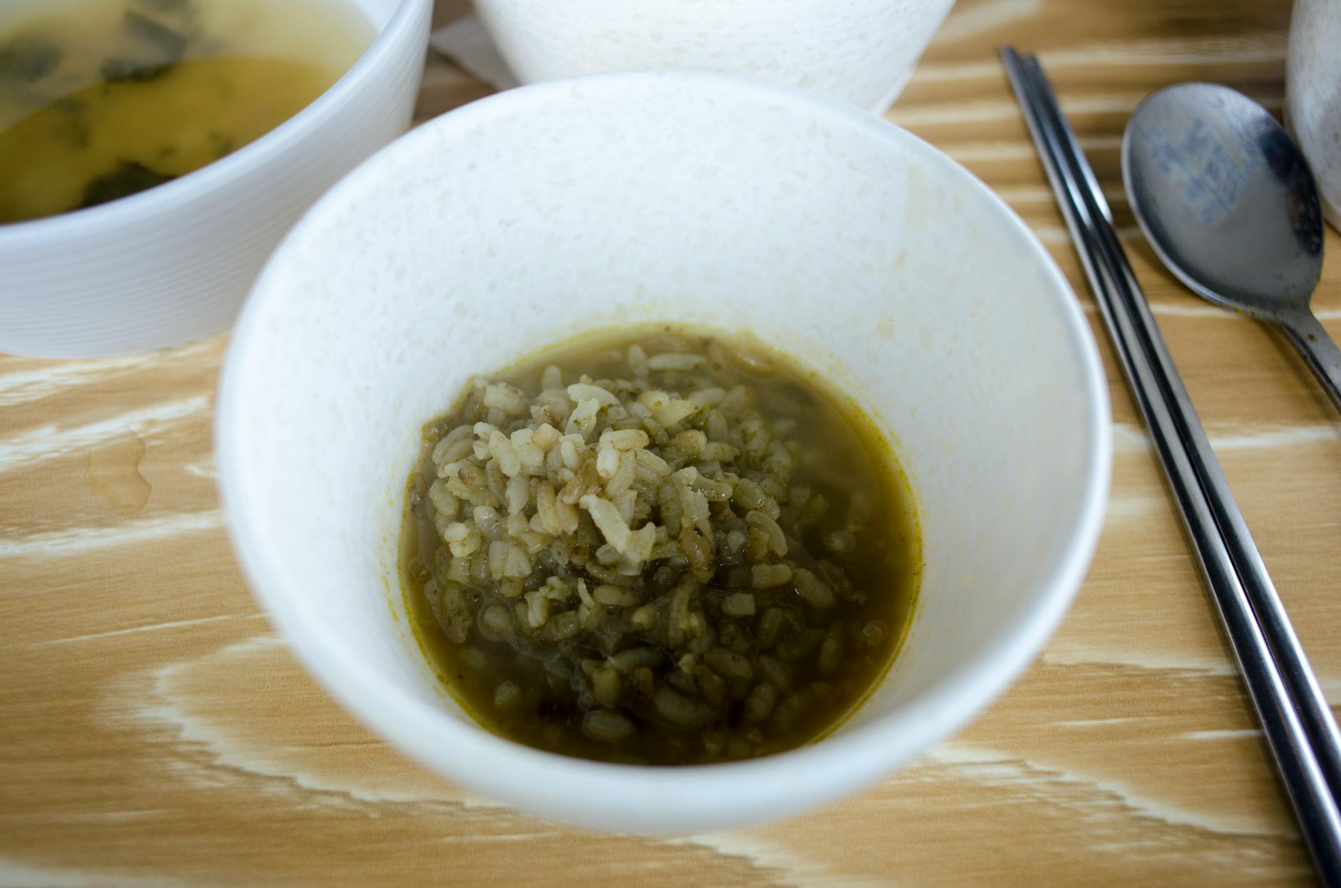 10-Min Ginger Scallion Congee with Miso Broth