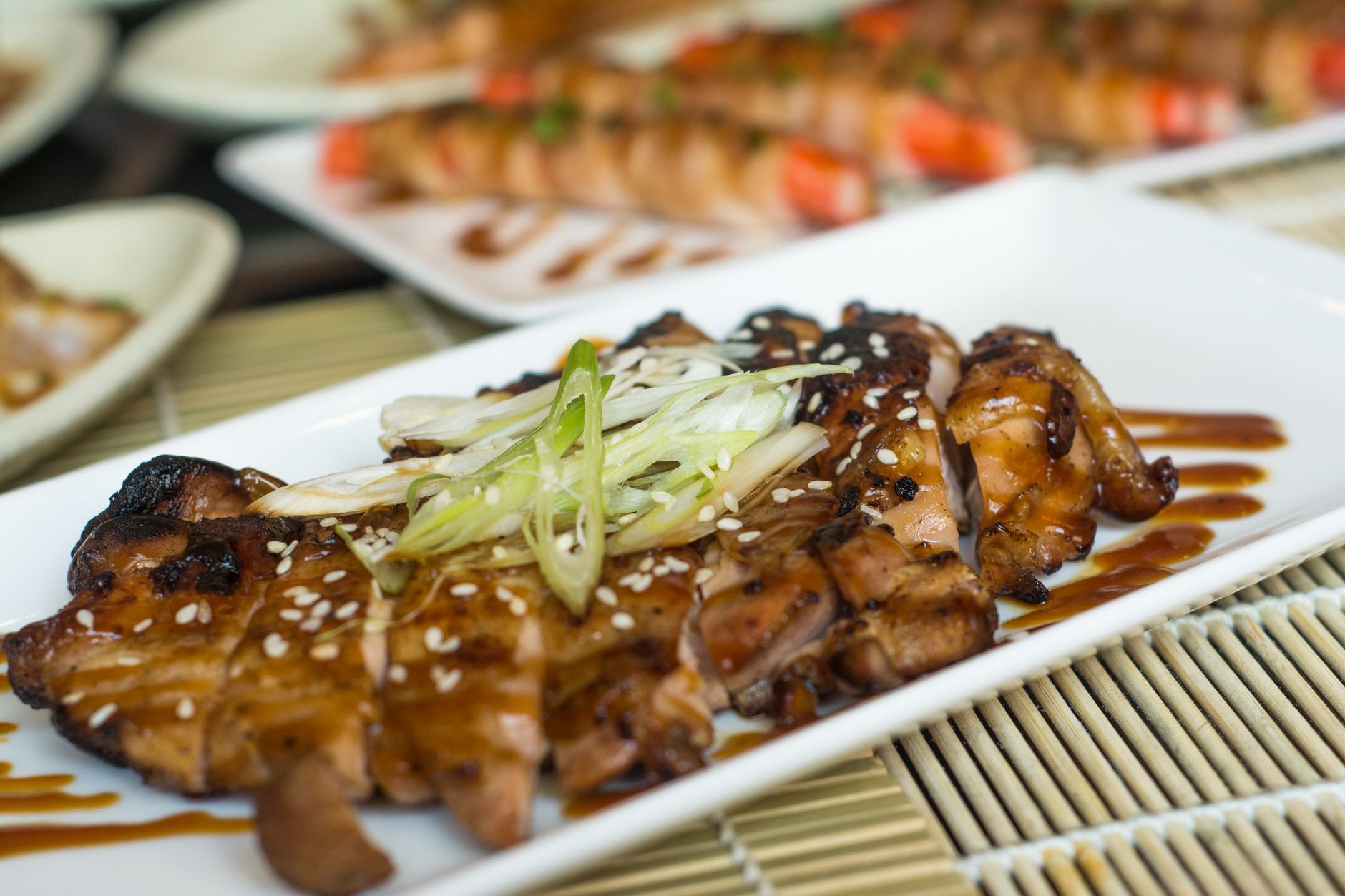 Glazed Teriyaki Chicken Wings with Sesame