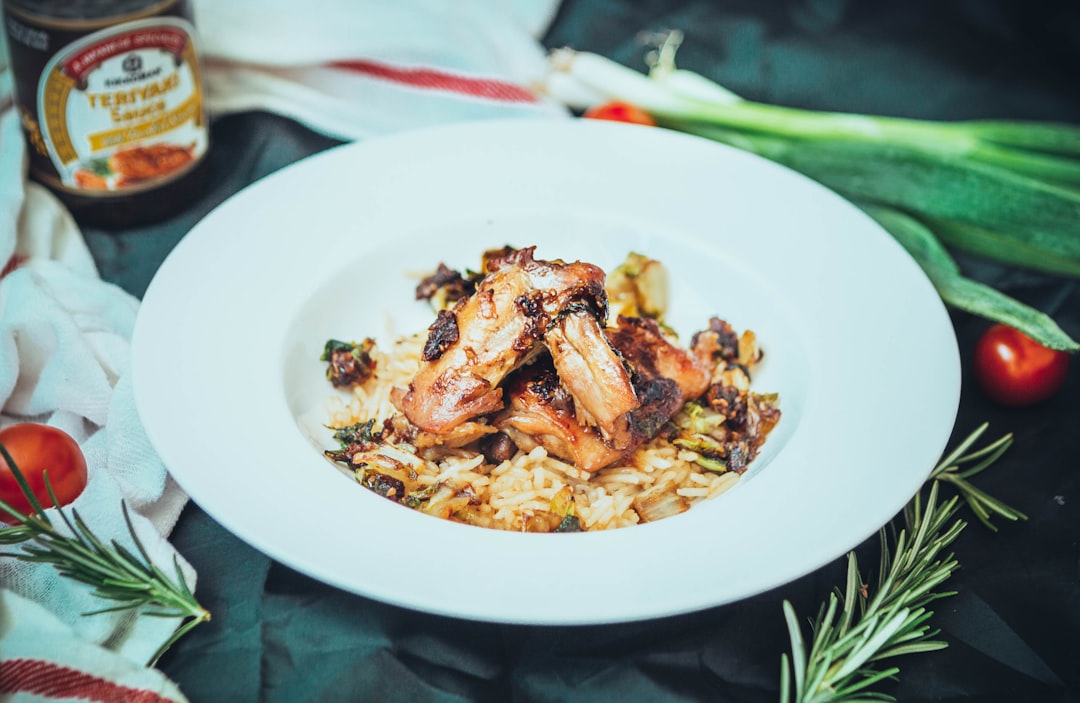 Glossy Soy Chicken Wings with Fried Rice