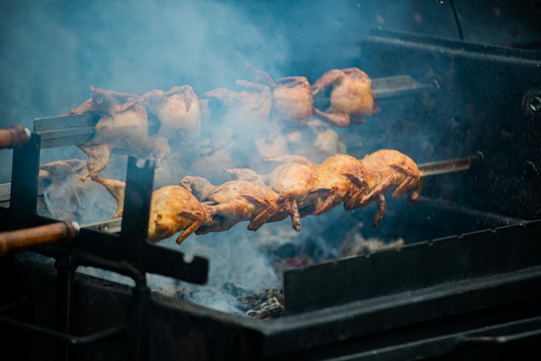 Golden BBQ Smoked Chicken with Crispy Skin