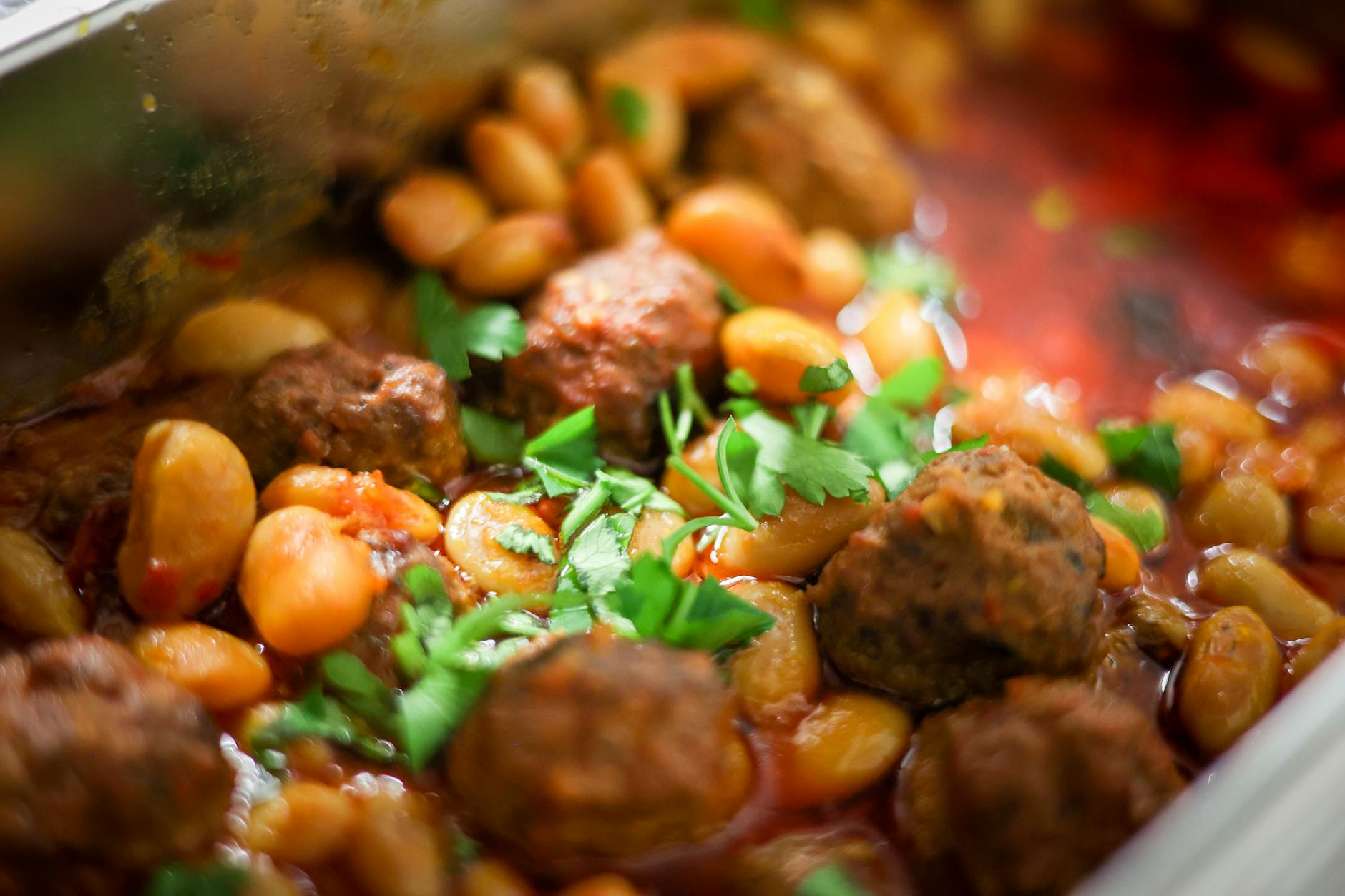 Greek Beans & Meatballs