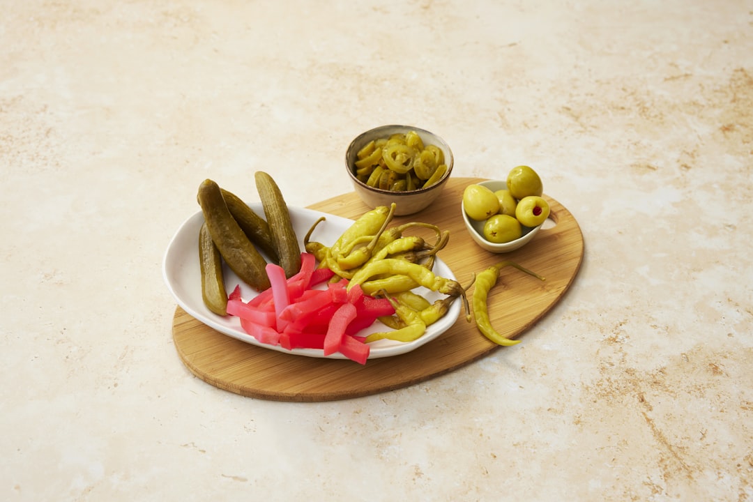 Greek Dolmades Platter with Beans & Pickles