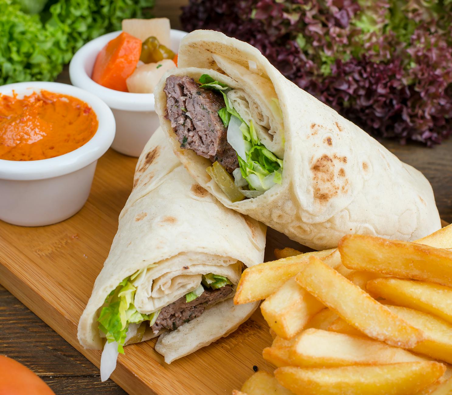 Greek Lamb Meatball Pitas