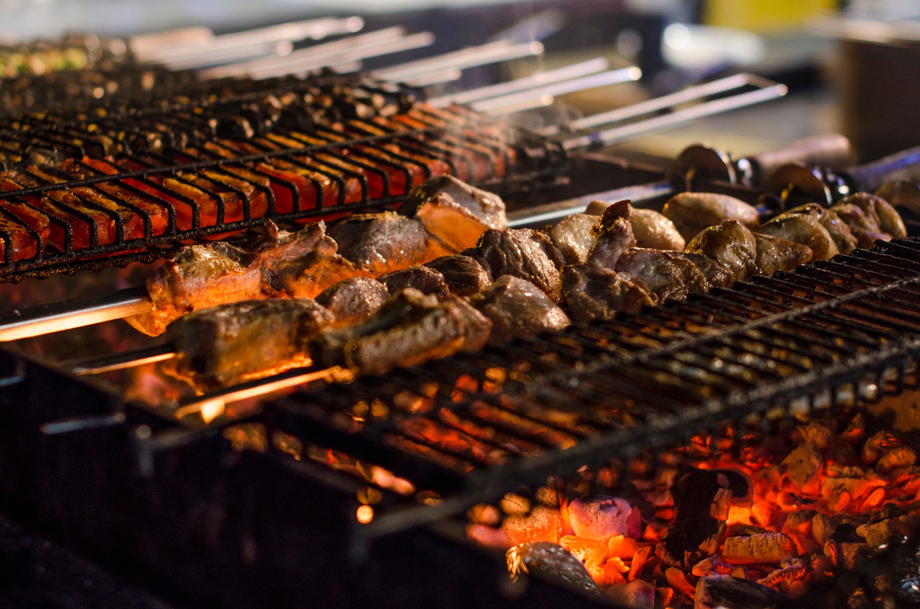 25-Min Grilled Beef Skewers with Ají Verde