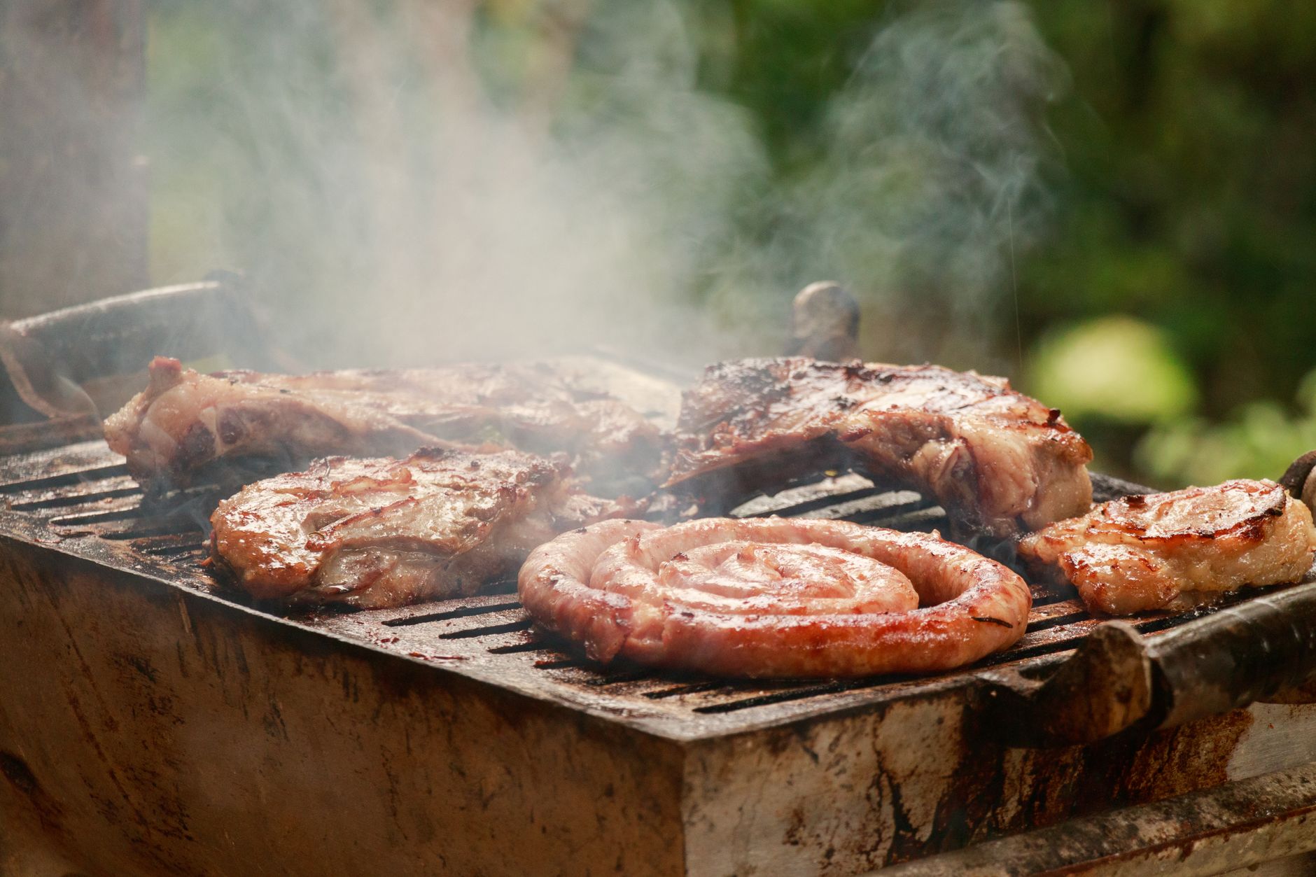 Grilled Boerewors, Pork Chops & Steak