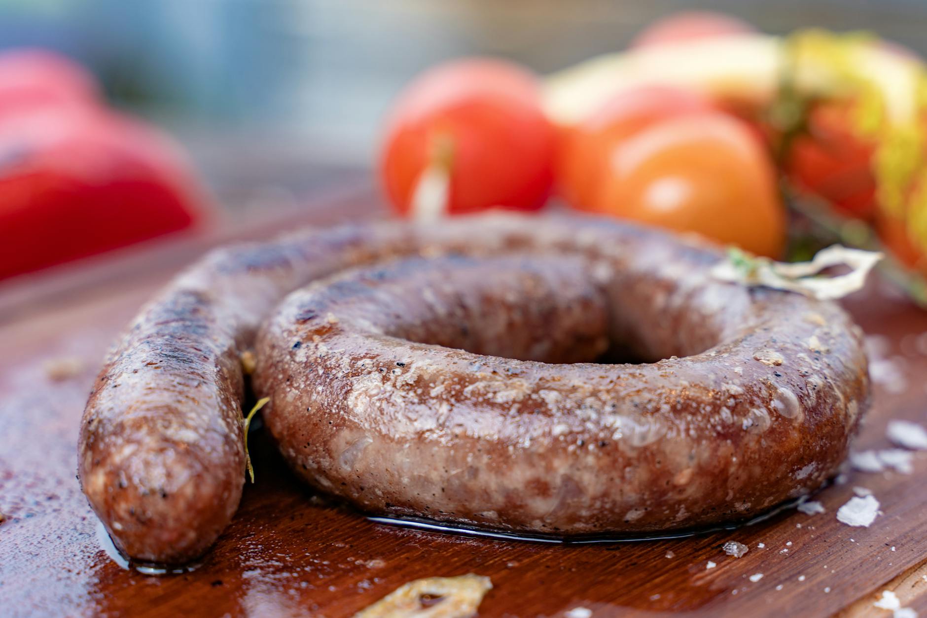 Grilled Boerewors with Charred Tomatoes