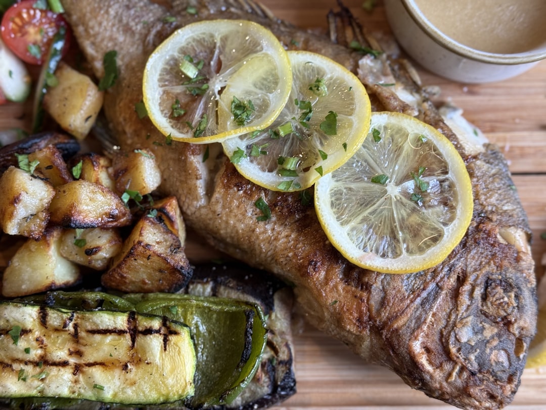 Grilled Fish with Tahini Sauce
