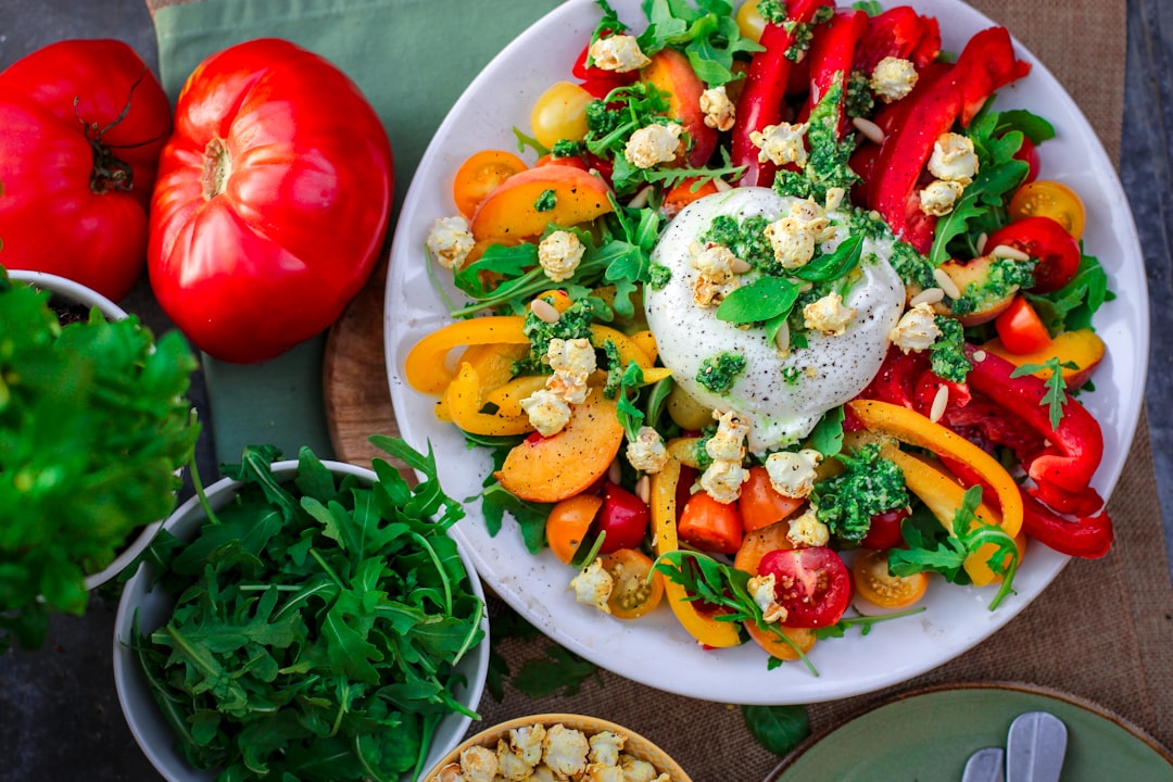 Grilled Peach Burrata with Crispy Popcorn