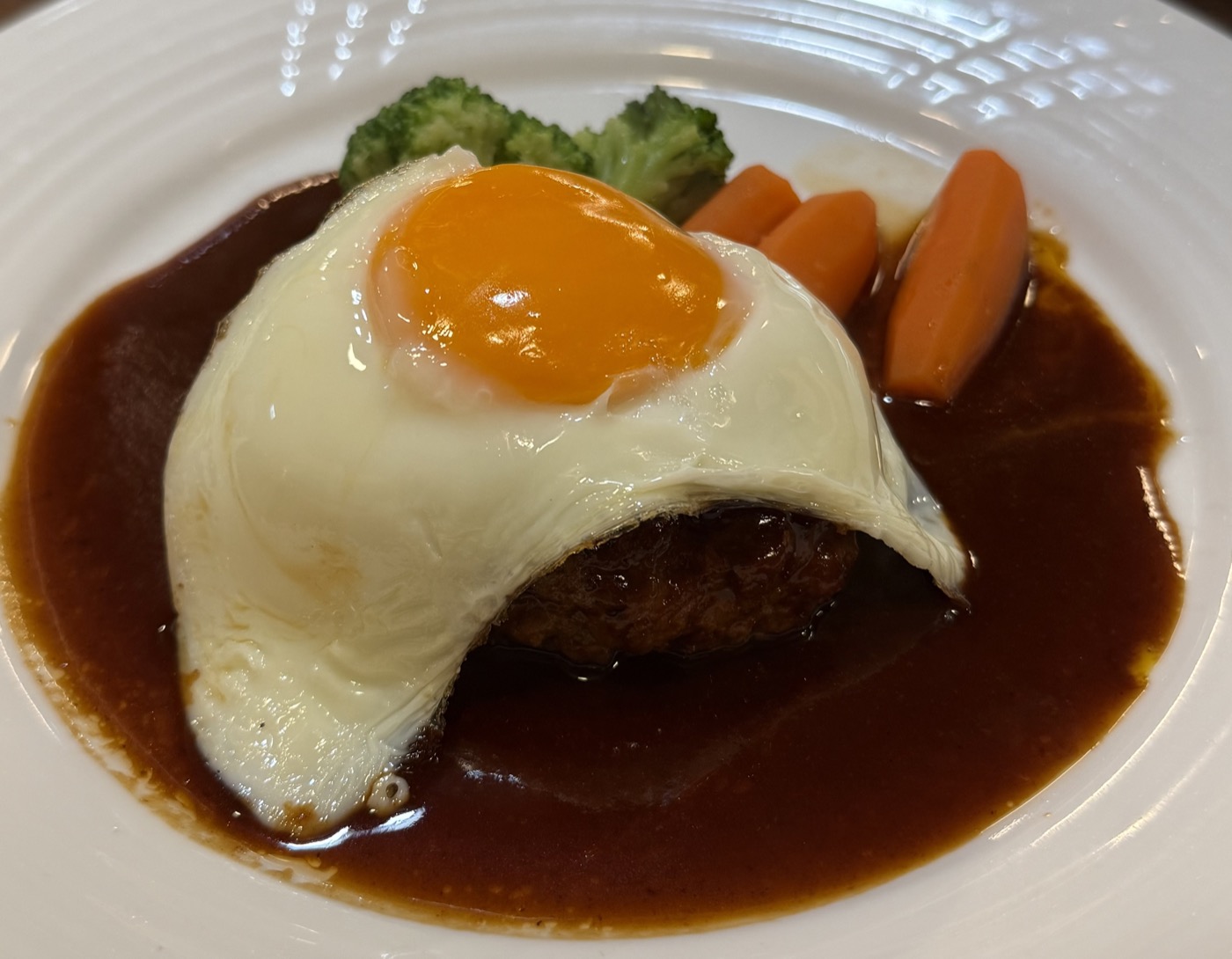 Hamburger Steak with Fried Egg