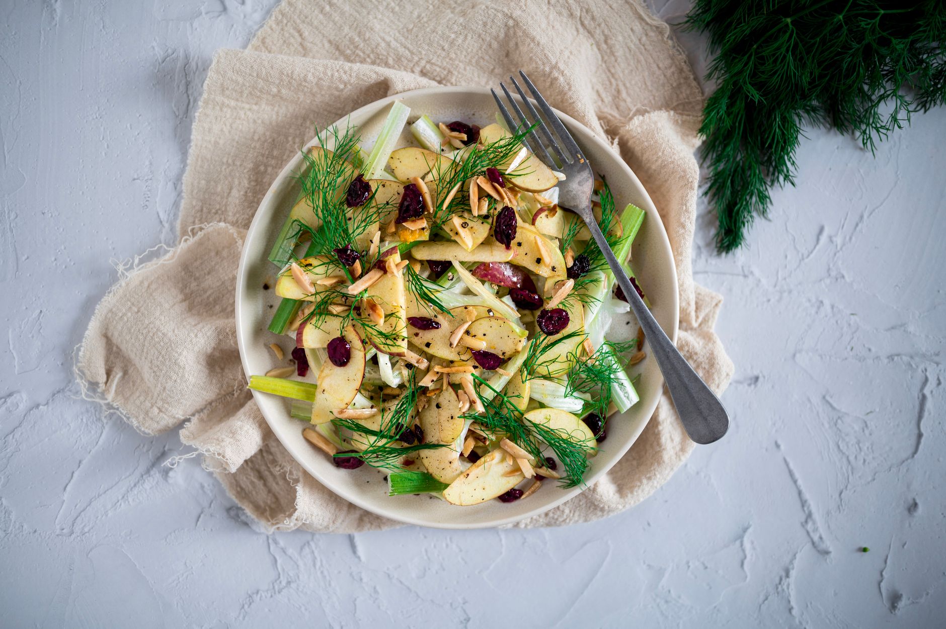 Harvest Kale Salad with Crispy Chickpeas