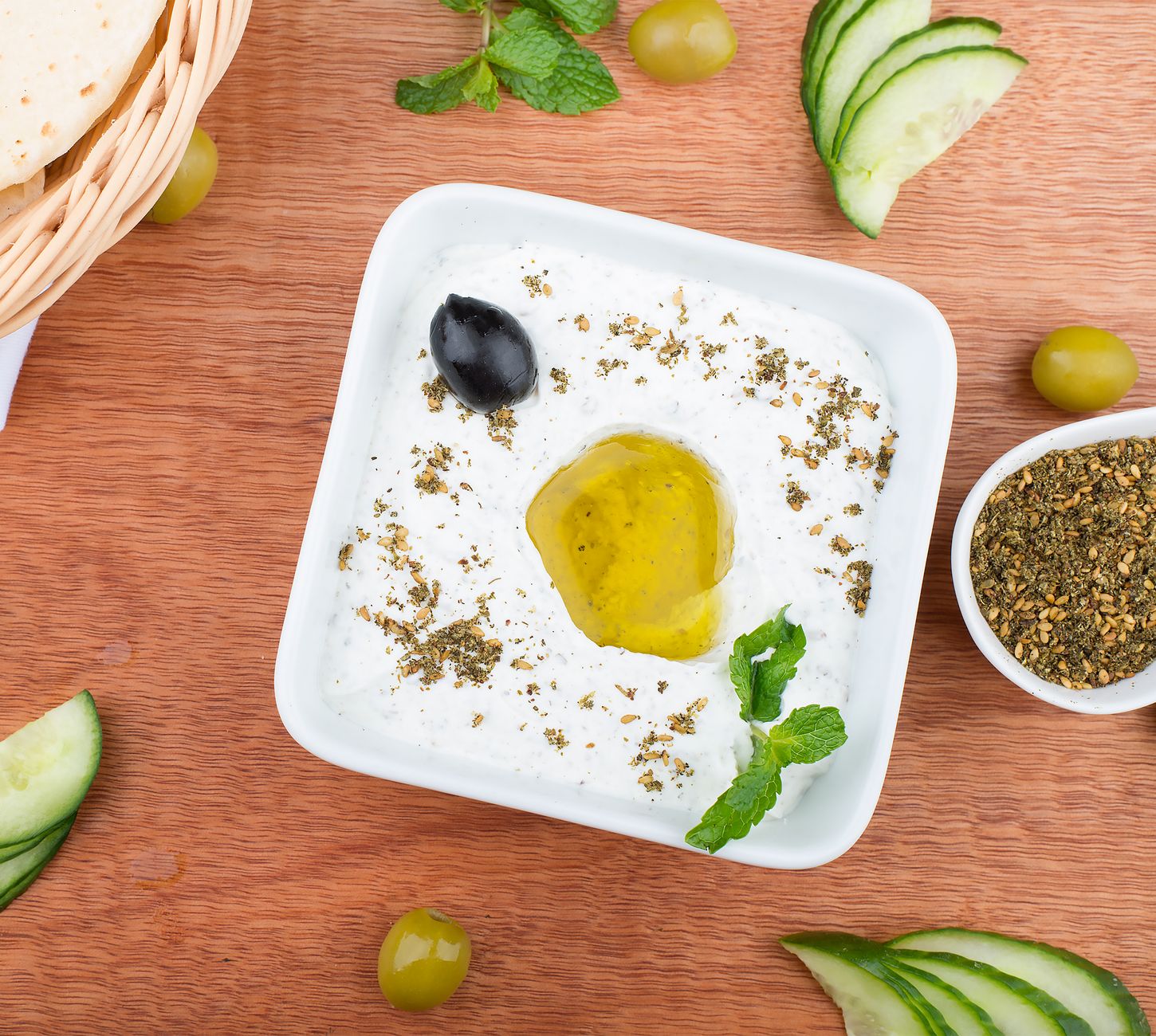 Herby Haydari Dip with Za'atar Crust