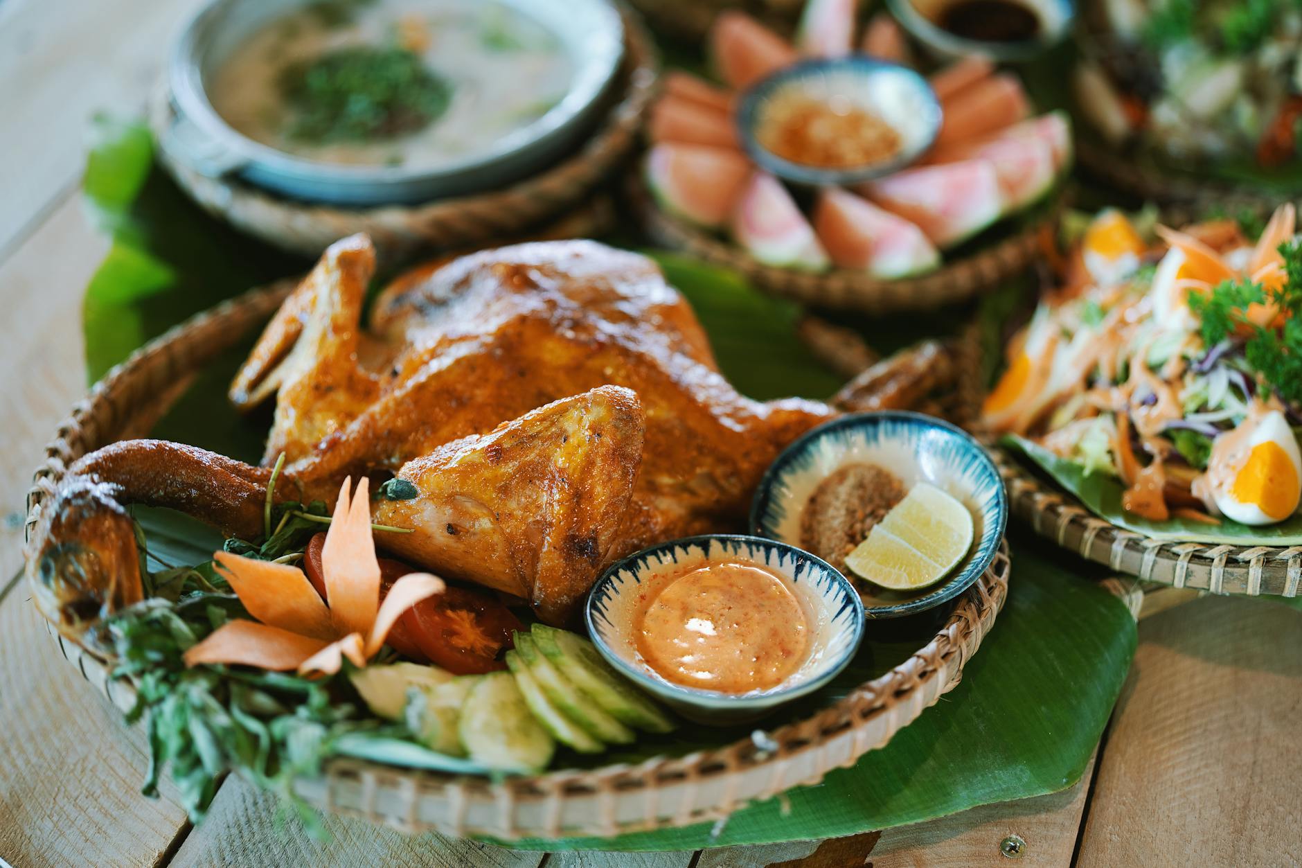Honey Roasted Chicken with Quick Sides