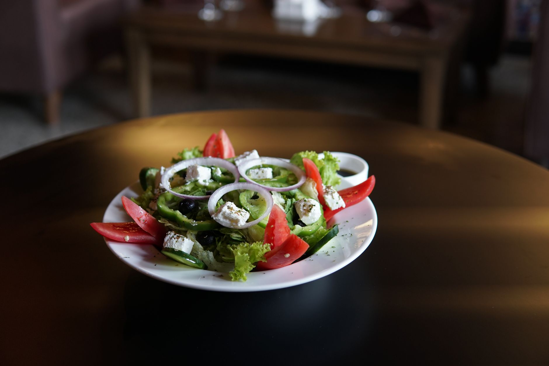 Horiatiki — Smashed Greek Salad