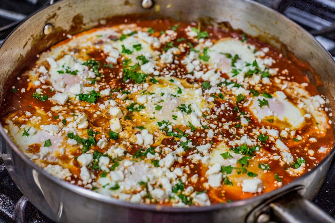 Huevos Ahogados — Eggs in Spicy Red Salsa