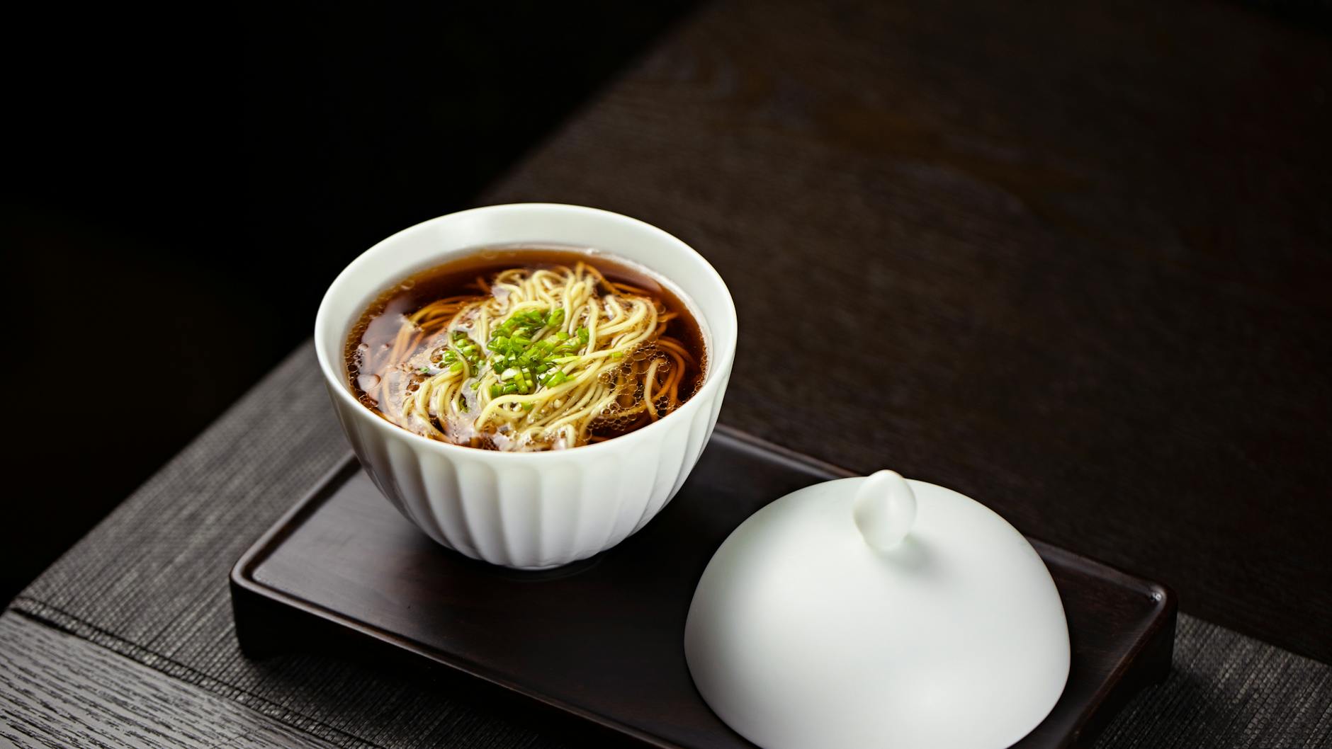 Iced Somen with Crispy Tofu & Scallion Dipping Sauce