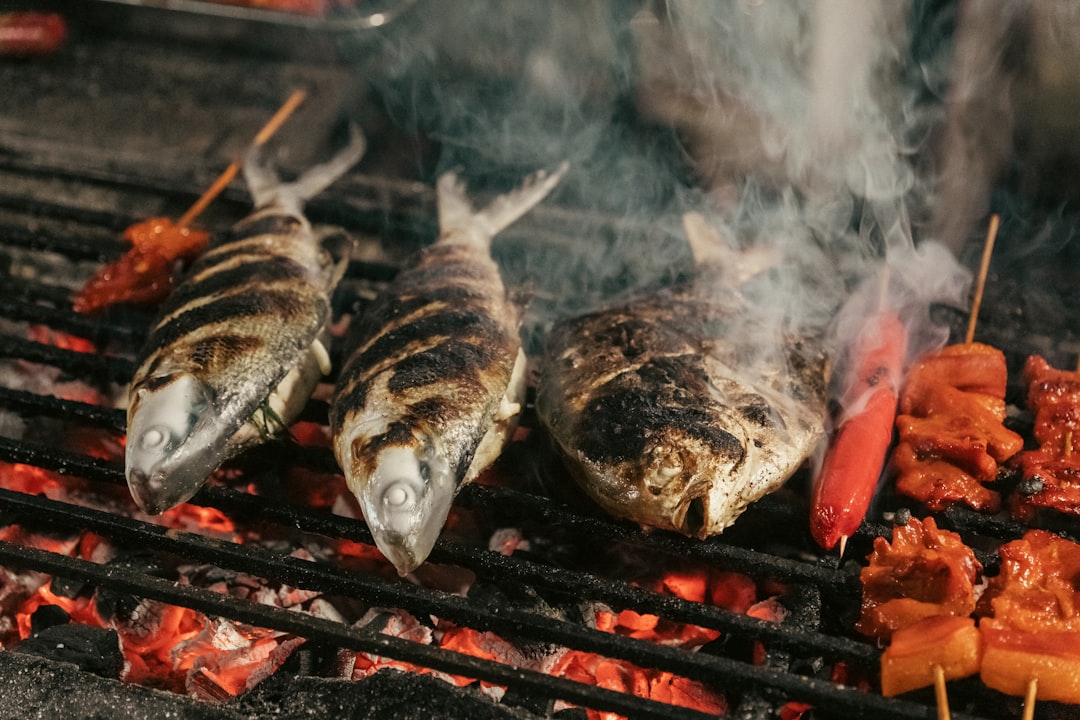 Ikan Bakar Platter with Grilled Sausage & Skewers