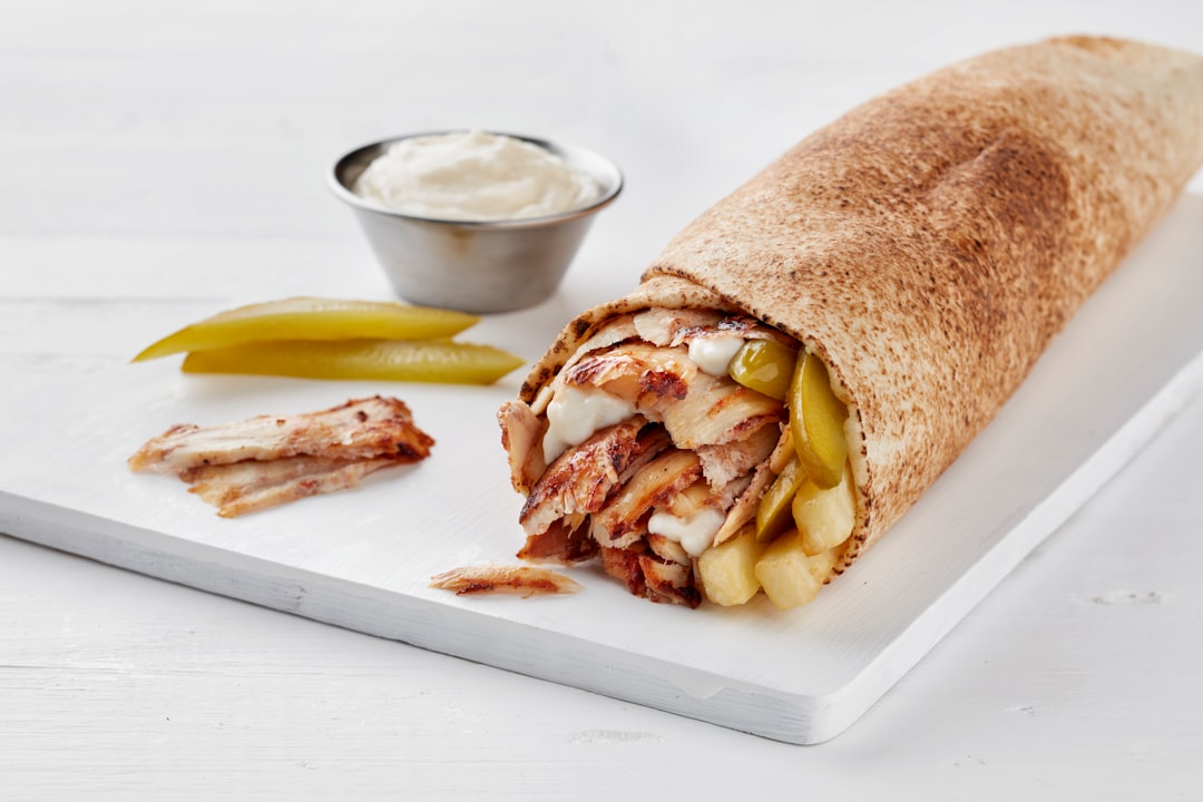 Israeli Chicken Shawarma Laffa Wraps
