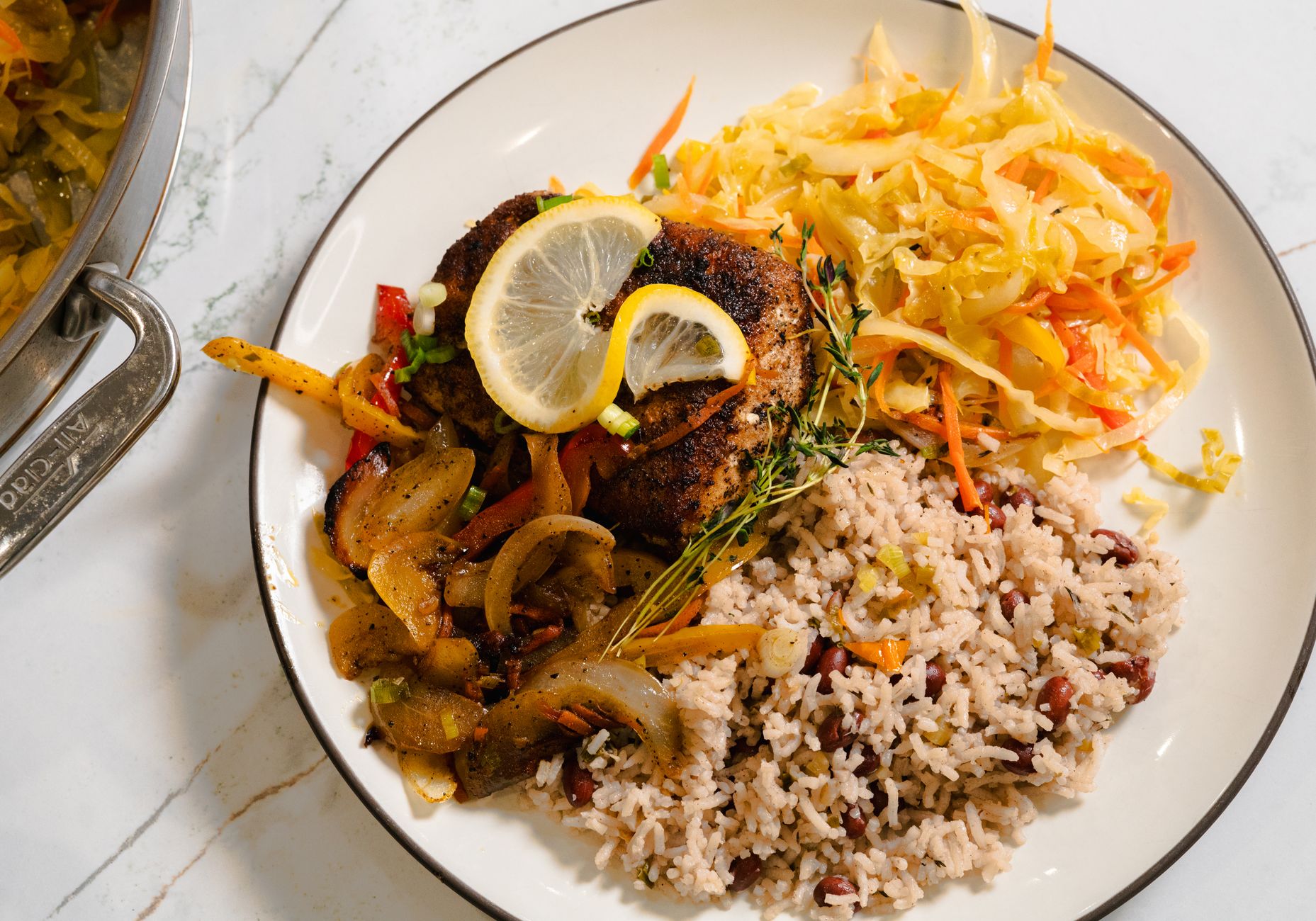 Jamaican Rice & Peas with Jerk Chicken