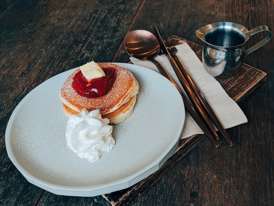 Japanese Soufflé Pancakes with Jam & Cream