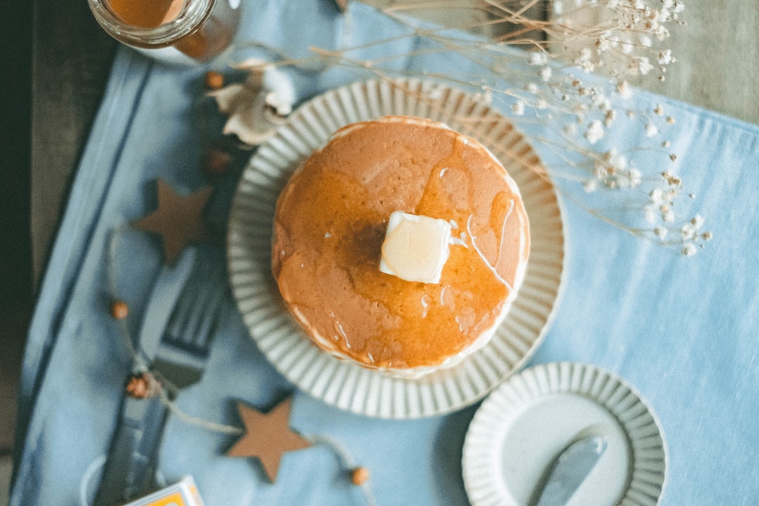 Japanese Soufflé Pancakes with Butter & Syrup