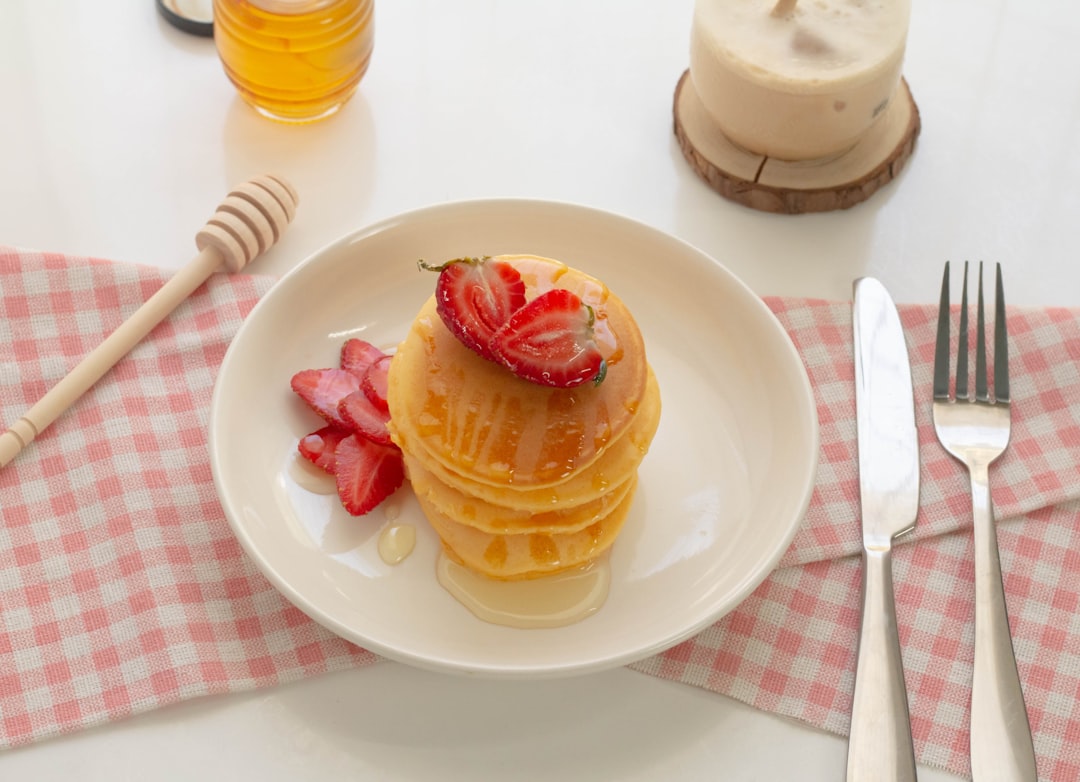 Jiggly Soufflé Pancakes with Honey & Berries