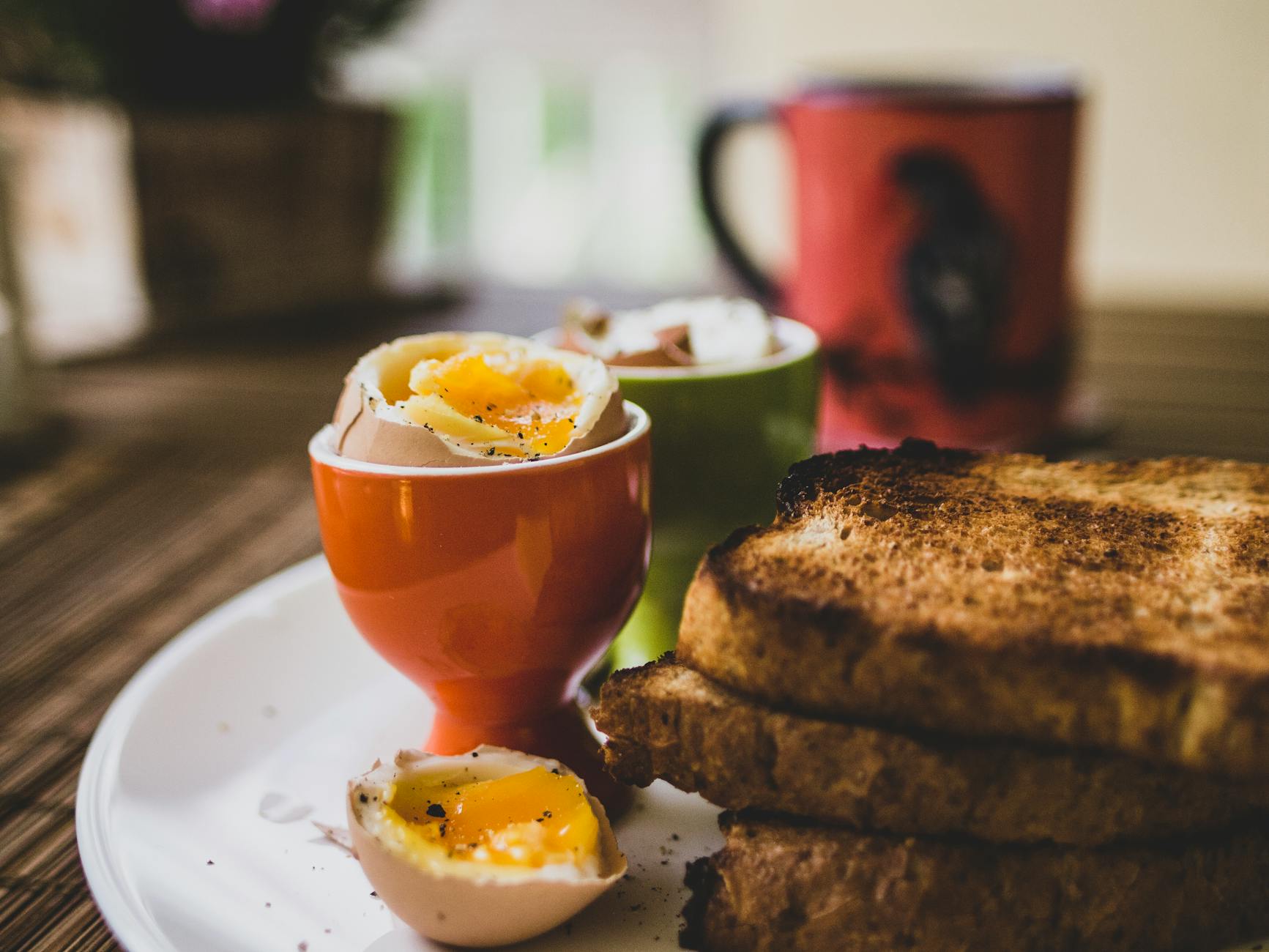 Kaya Toast with Soft Boiled Eggs