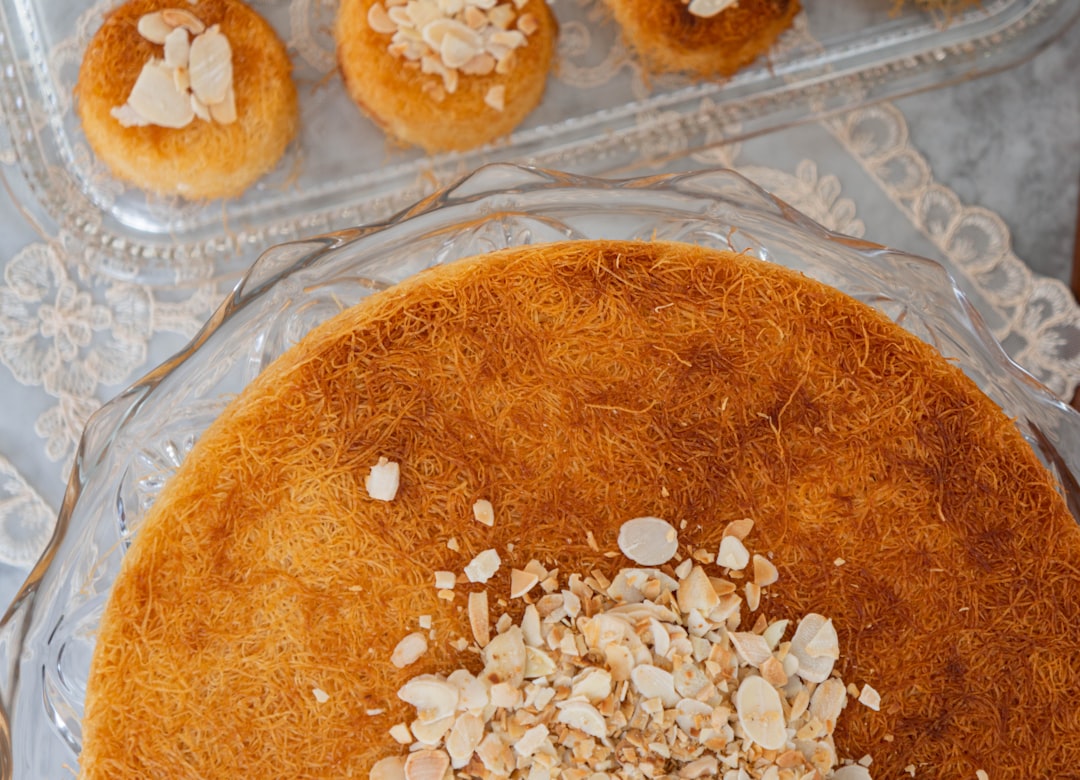 Konafa with Cream and Pistachios