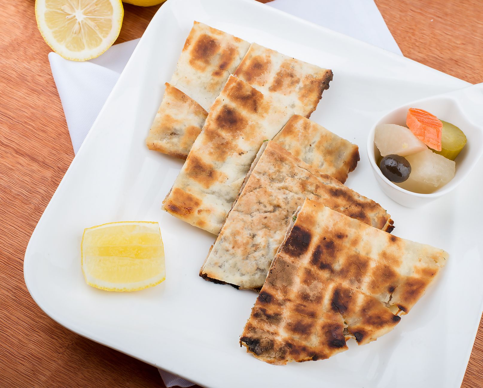 Lamb Arayes with Tahini Drizzle