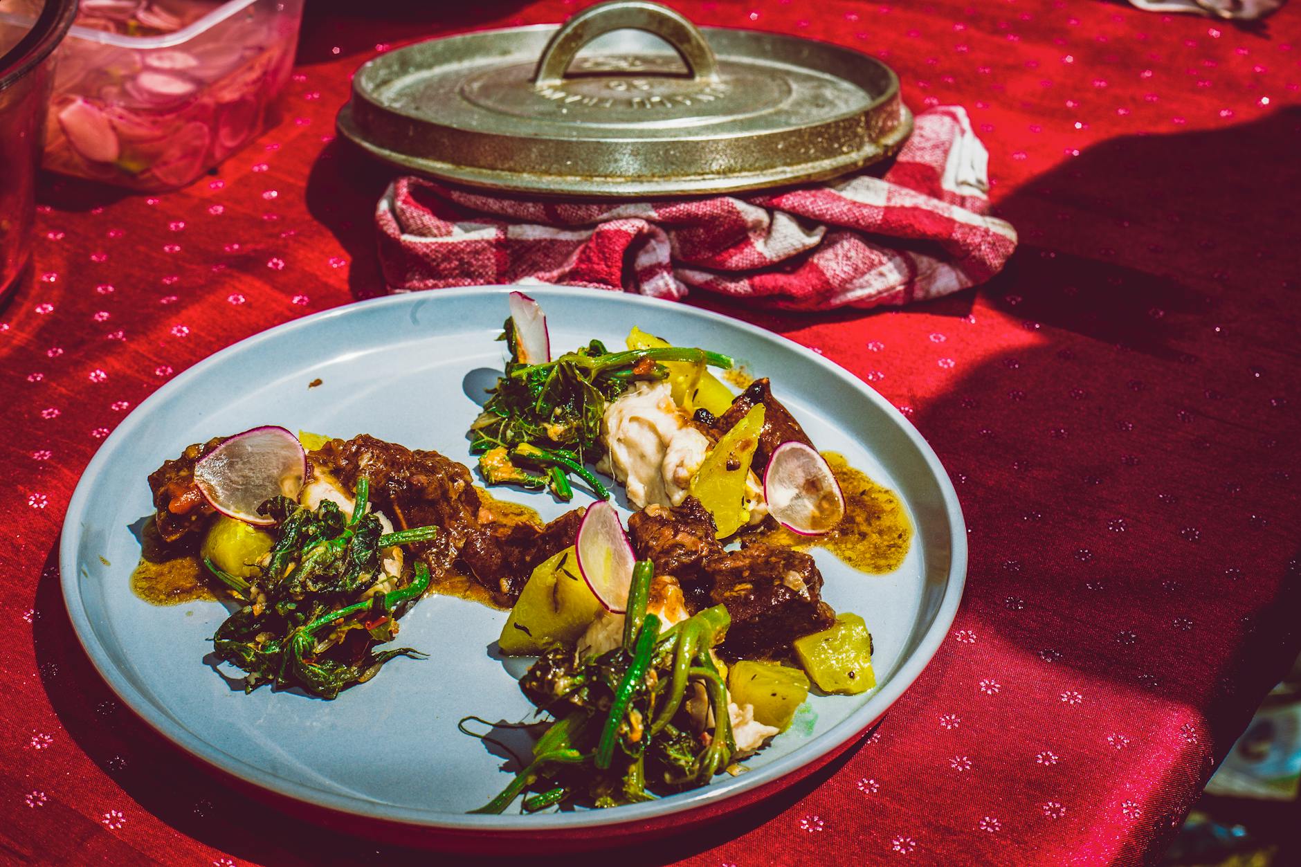 25-Min Lamb in Red Wine Sauce