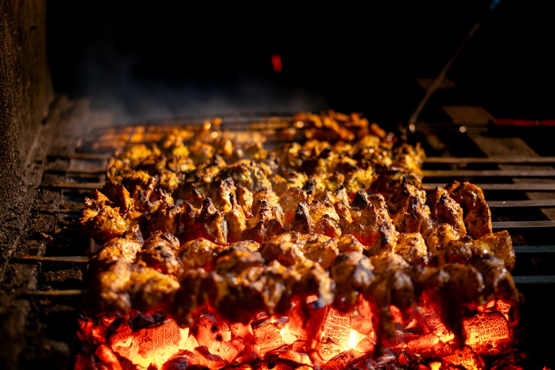 25-Min Lamb Souvlaki with Herby Oil