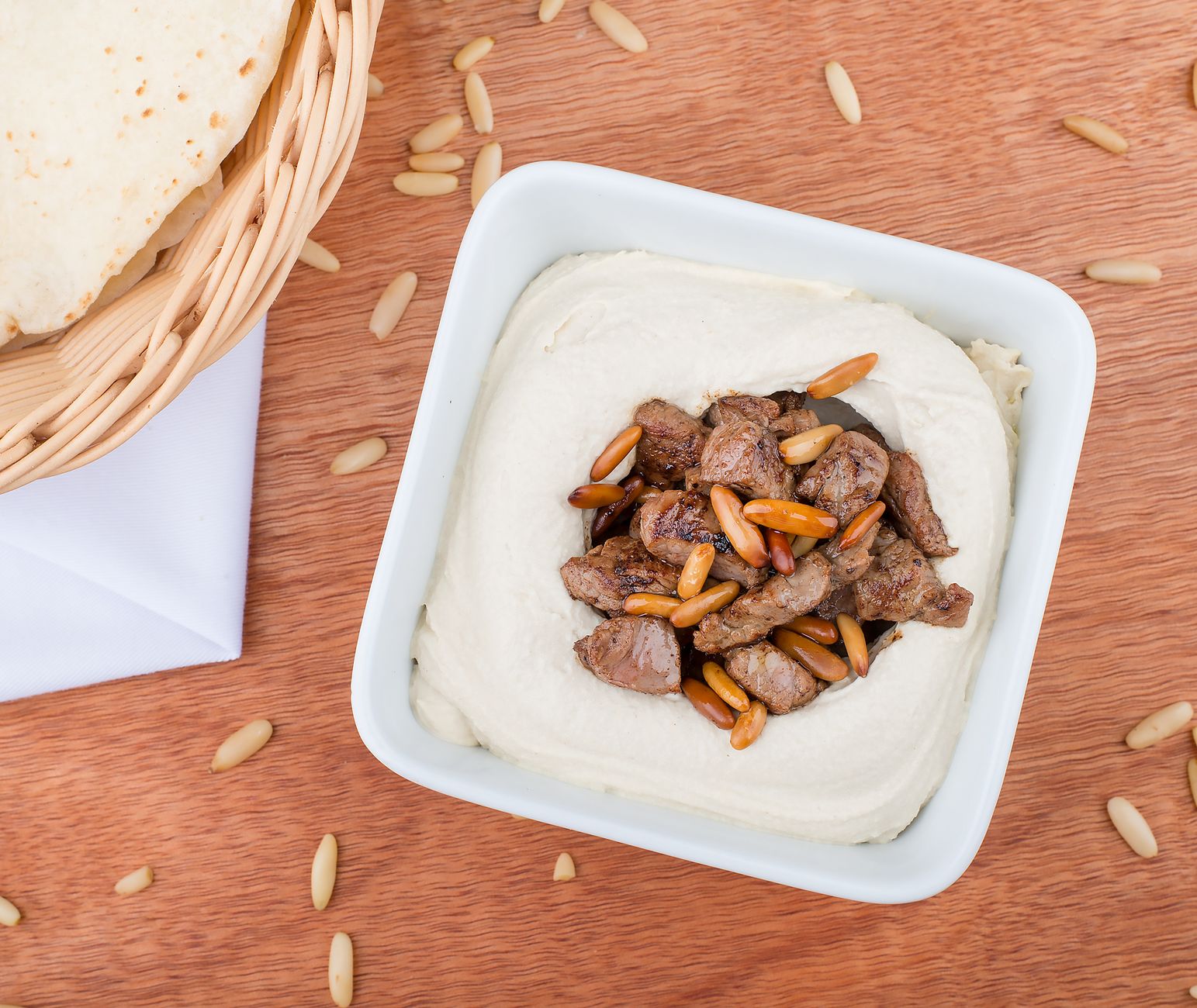 Lamb-Topped Hummus
