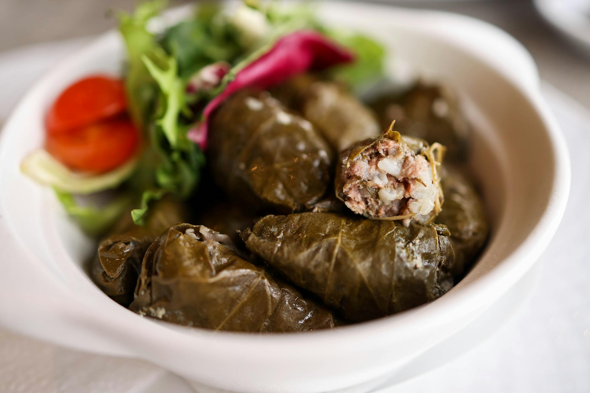 20-Min Lemon Dolmades & Tomato Salad
